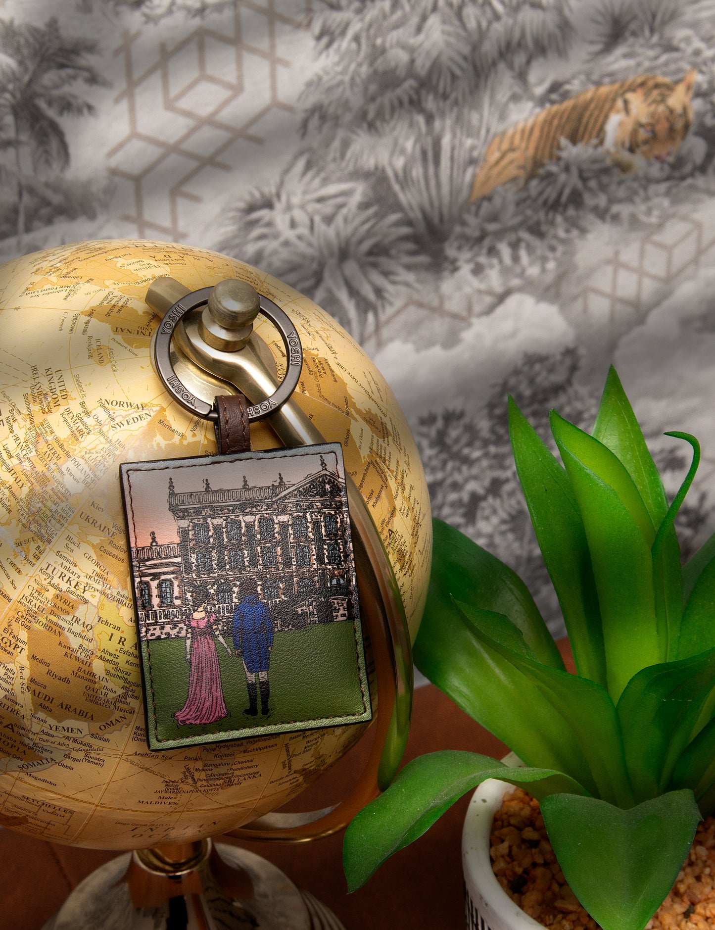 Jane Austen Pemberley 1813 Leather Keyring