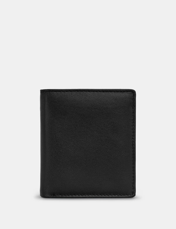 Black Leather Coin Pocket Wallet