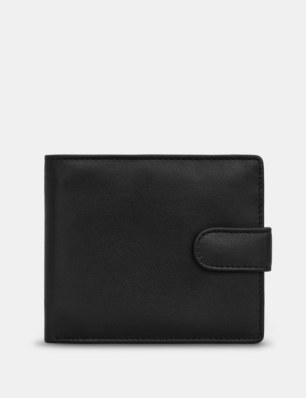 Black Leather Wallet With Tab