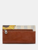 Sunflower Bloom Flap Over Leather Purse