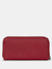 Baxter Zip Round Cherry Red Leather Purse