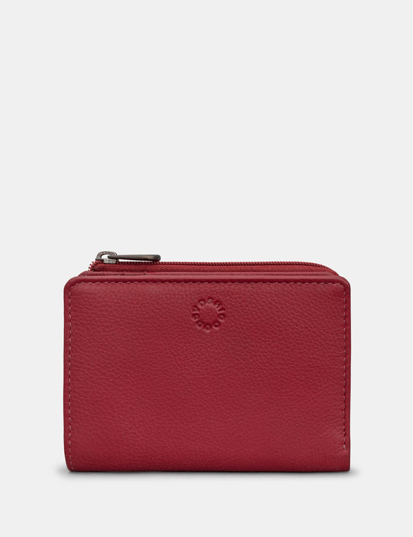 Jackson Flap Over Cherry Red Leather Purse