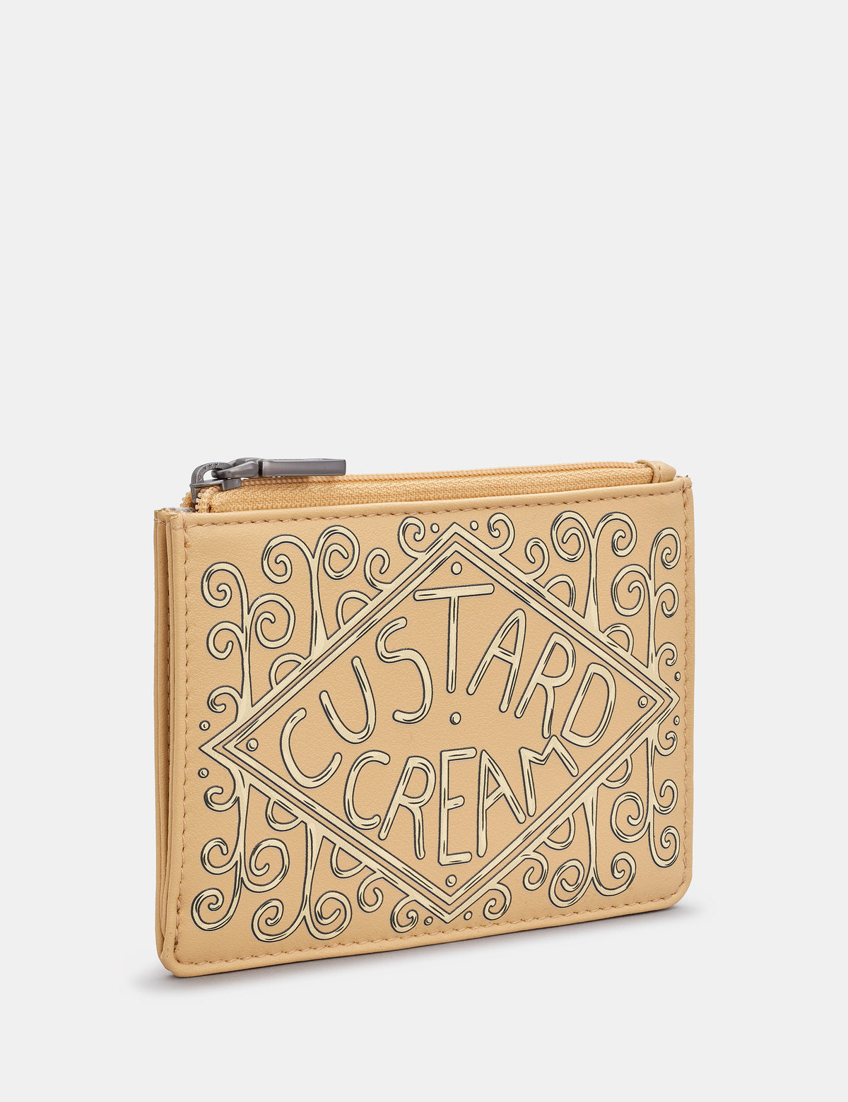 Custard Cream Zip Top Purse