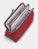 Aubrey Cherry Red Leather Triple Frame Purse