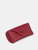 Atlantic Cherry Red Leather Glasses Case