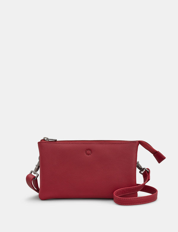 Logan Cherry Red Leather Multiway Cross Body Bag