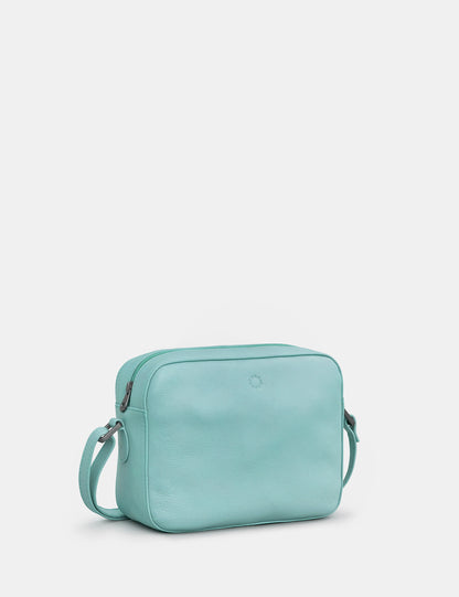 Belmont Duck Egg Leather Camera Bag