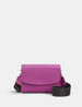 Newham Purple Leather Cross Body Satchel Bag