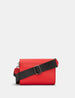 Newham Red Leather Cross Body Satchel Bag