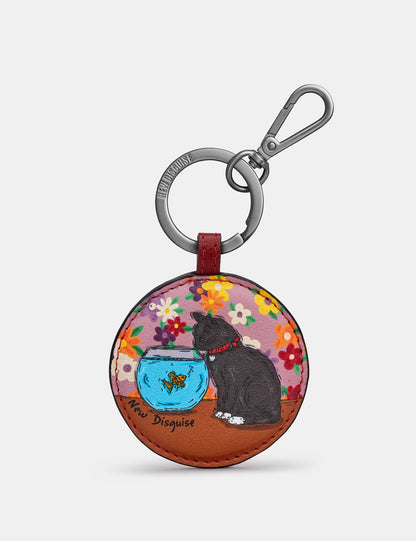 Scribble Street Cat And Fish Keyring / Charm