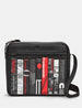 Horror Bookworm Library Black Leather Messenger Bag