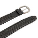 Black Leather Plait Belt - BOX OF 6