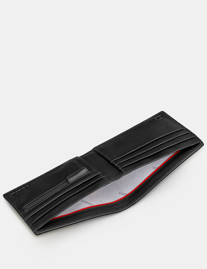 Lightning Bolt Black Leather Wallet
